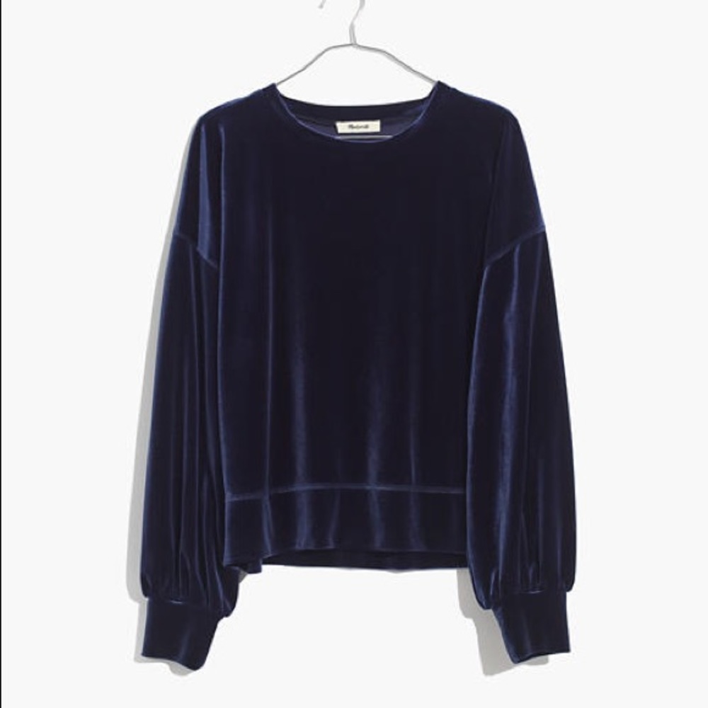 Madewell velvet sweatshirt